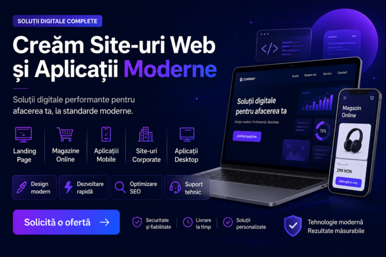 Dezvoltare Site-uri Web — transformă-ți afacerea într-un brand online