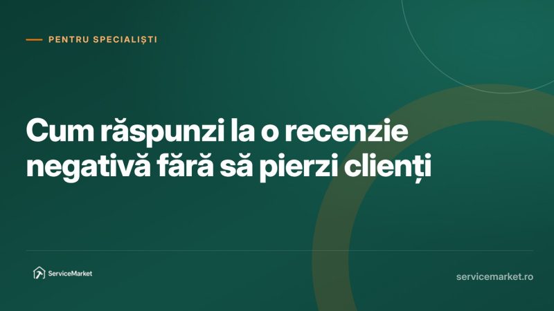 Ghid pentru prestatori: cum răspunzi la o recenzie negativă online