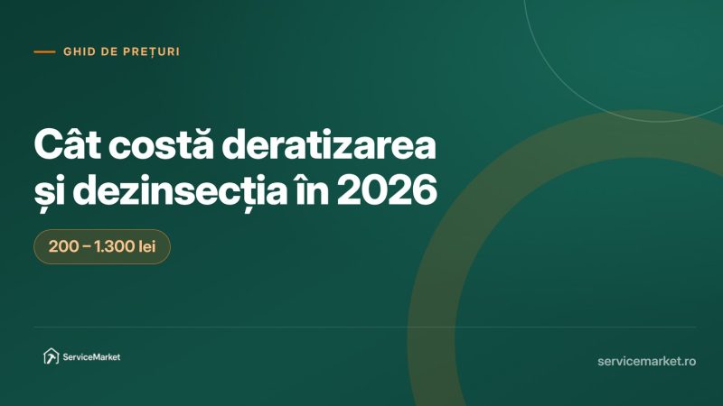 Tarife pentru deratizare și dezinsecție în România în 2026, prețuri pe apartament și pe metru pătrat