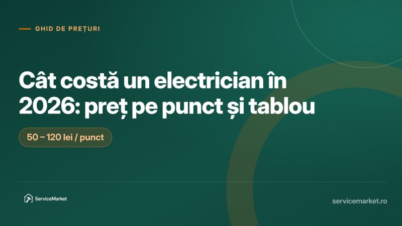 Tablou electric și prize dintr-un apartament, ilustrând prețurile de manoperă ale unui electrician în 2026